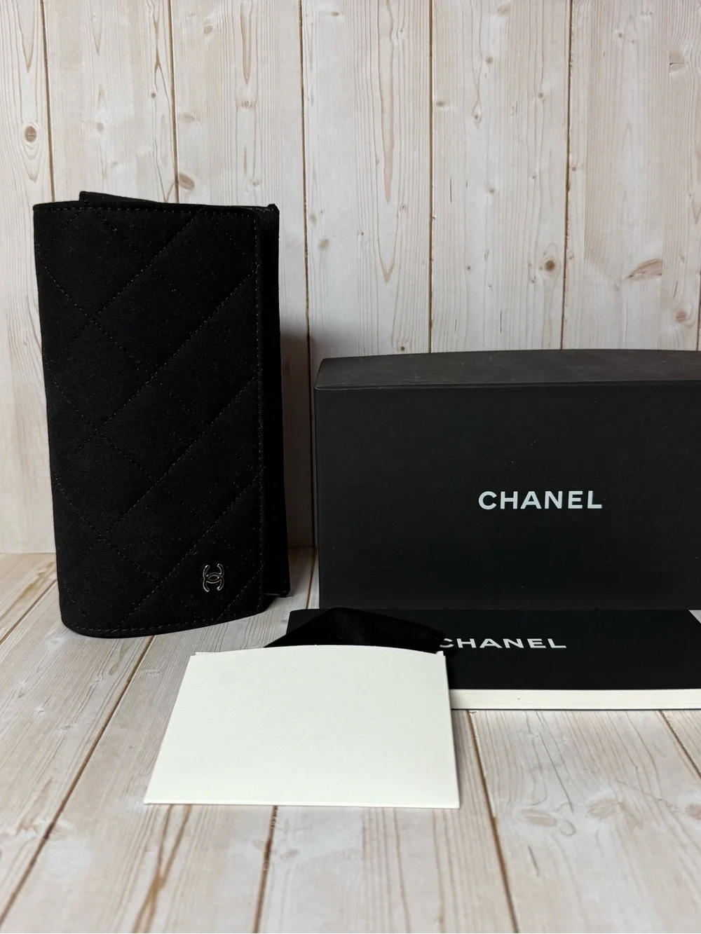 CHANEL Quilted Sunglasses Case Black